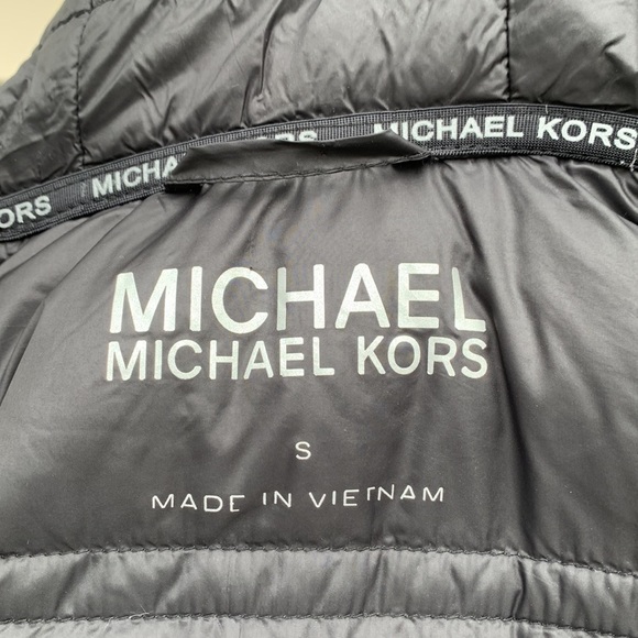 Michael MICHAEL KORS Mixed Media Quilted Jersey Knit Jacket - Black/Gray - Picture 14 of 16